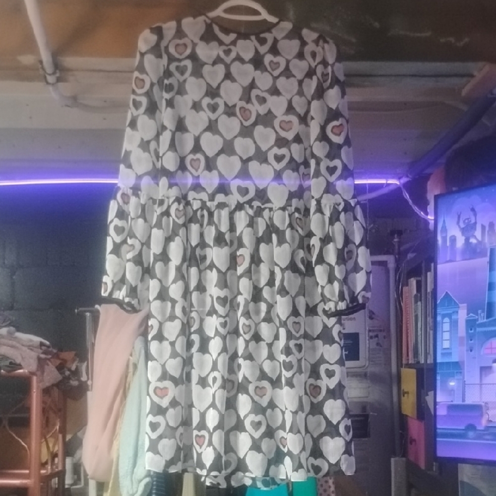 Emporio Armani Black and White Patterned Dress